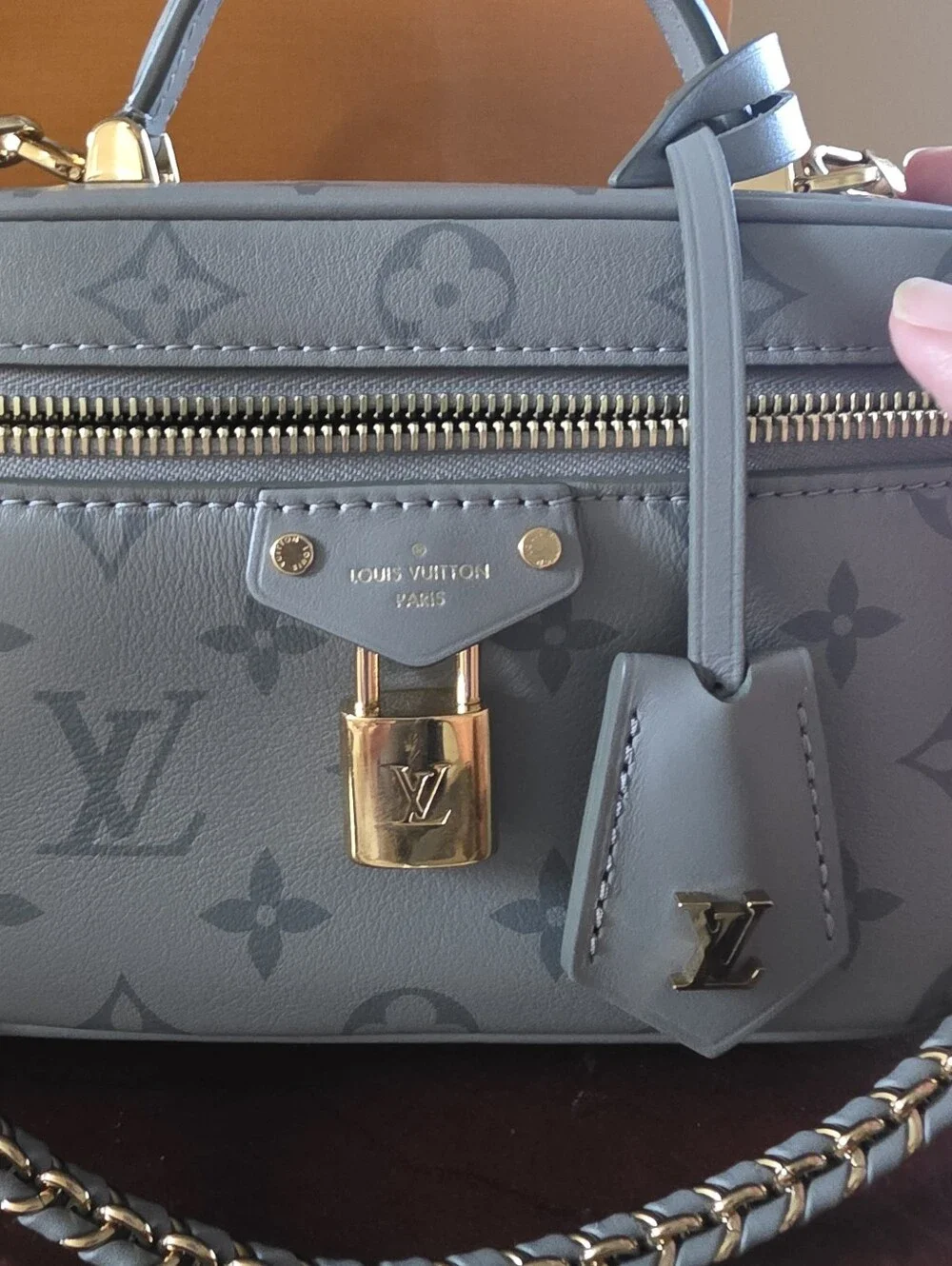 Louis Vuitton Light Blue Monogram Vanity Crossbody Bag